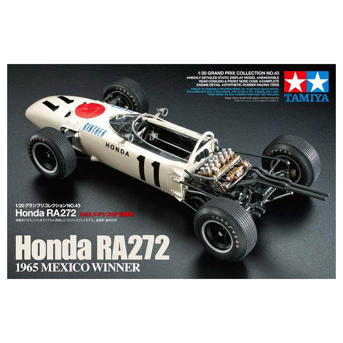 Tamiya Honda F1 RA272 1965 Mexico Winner Grand Prix Collection No. 43 Model