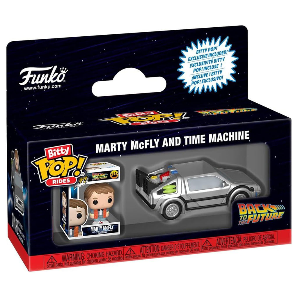Funko Bitty POP! Rides: Back to the Future: Marty McFly and Time Machine Vinyl Figures