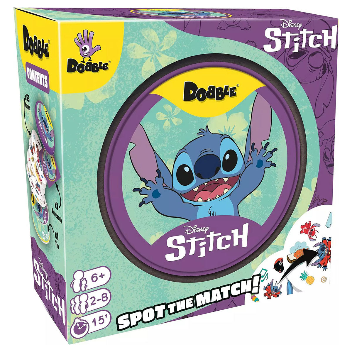 Disney Dobble Stitch fast-paced game for kids