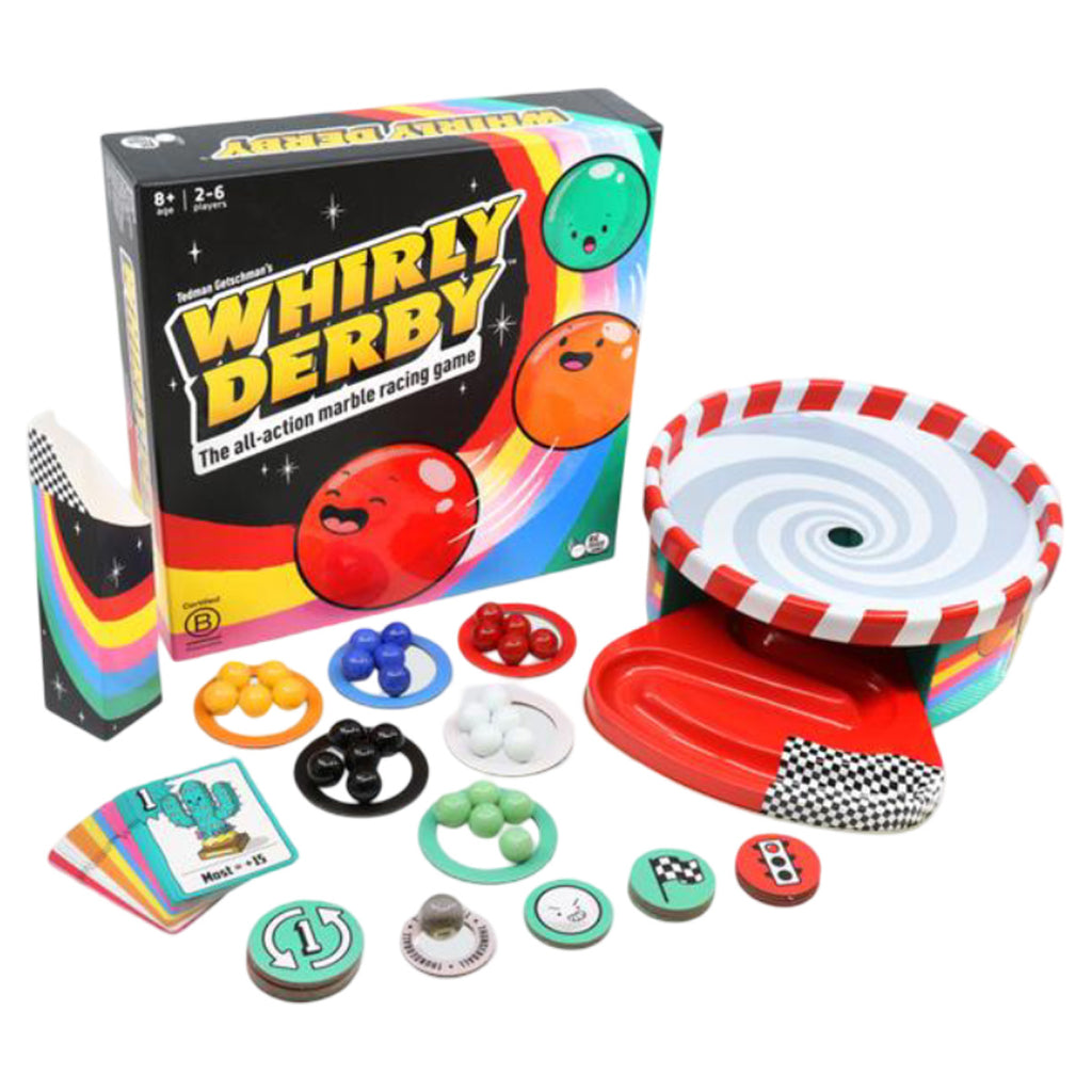 Whirly Derby tabletop racing game components