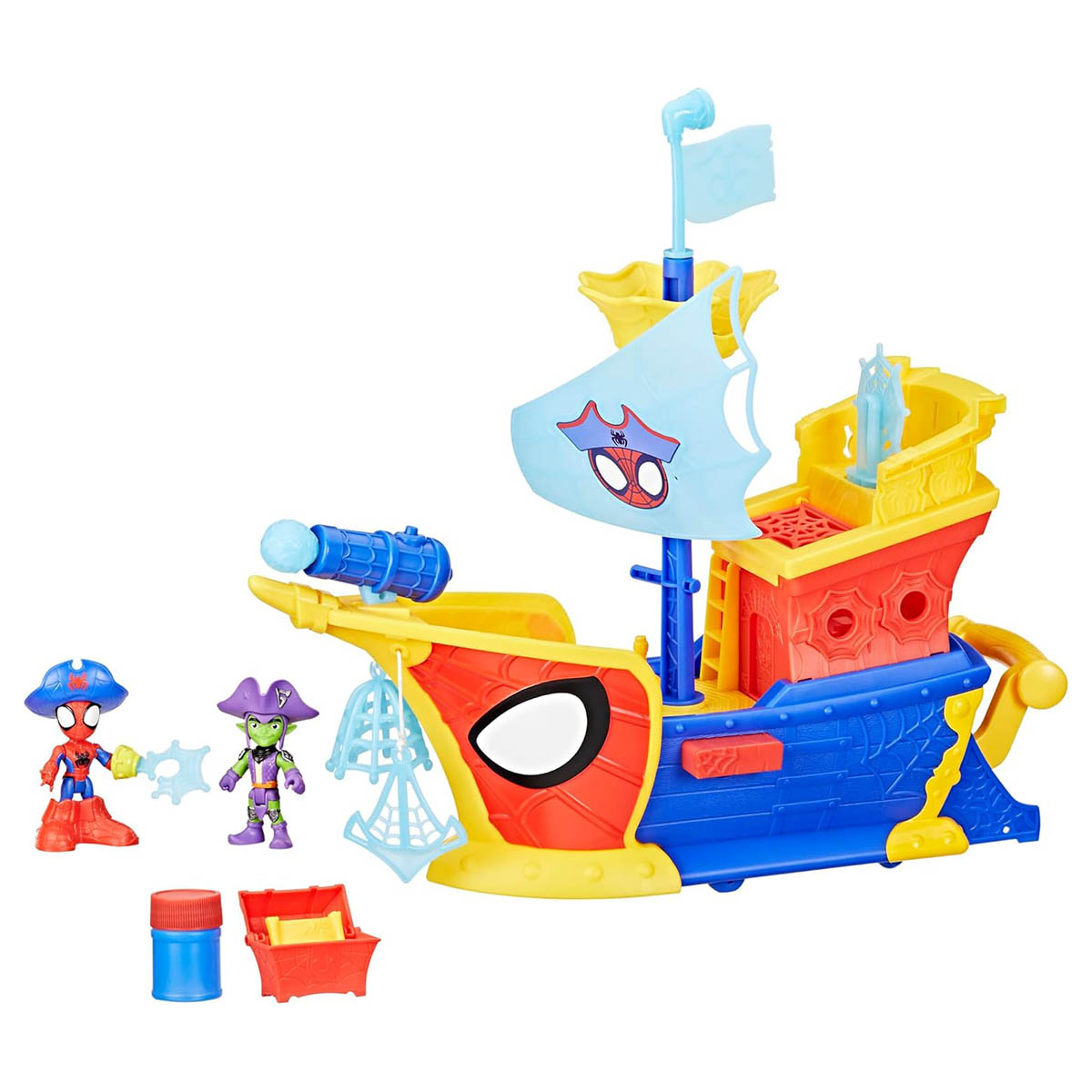 Marvel Spidey and his Amazing Friends: Water Webs Ahoy Bubble Pirate Ship Playset