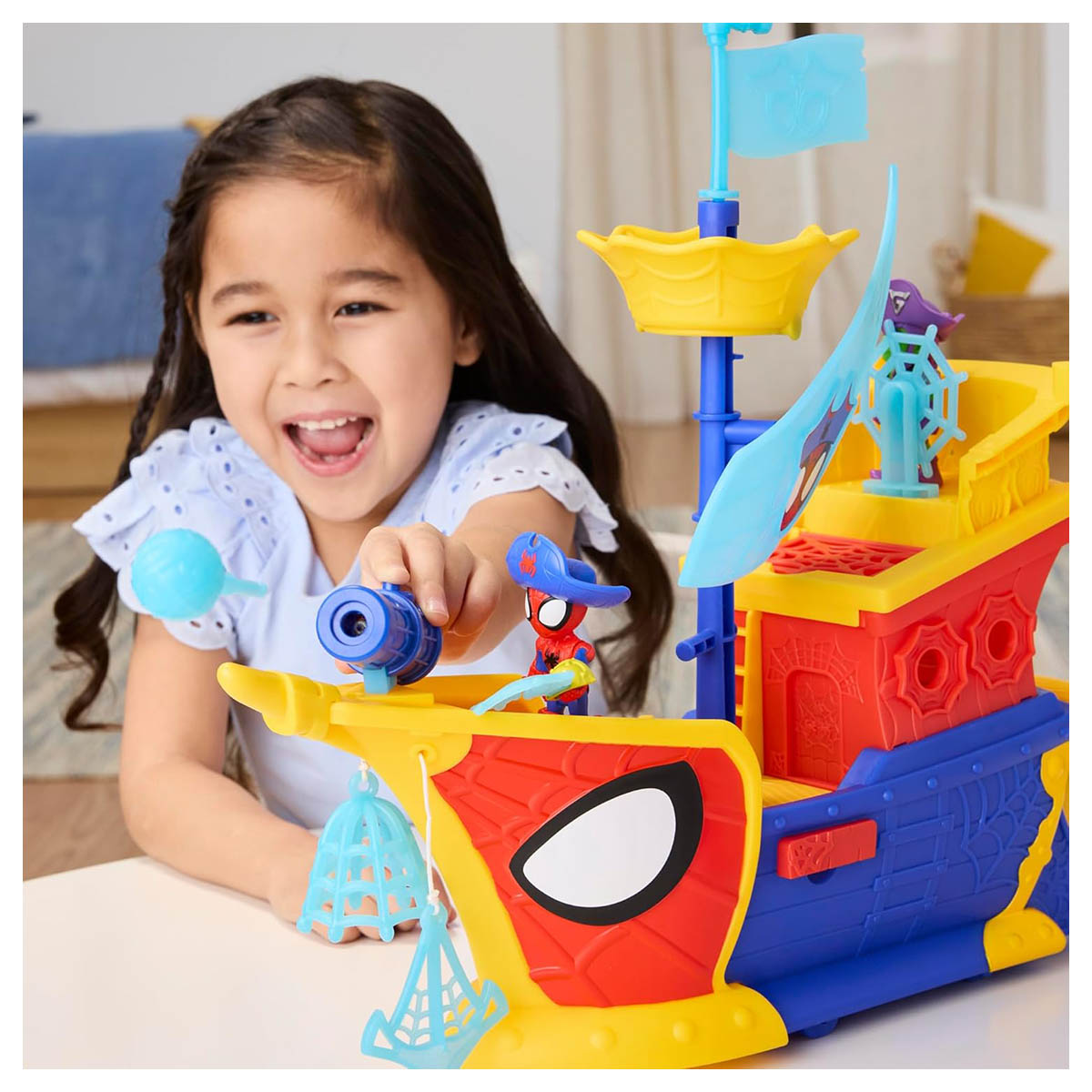 Marvel Spidey and his Amazing Friends: Water Webs Ahoy Bubble Pirate Ship Playset