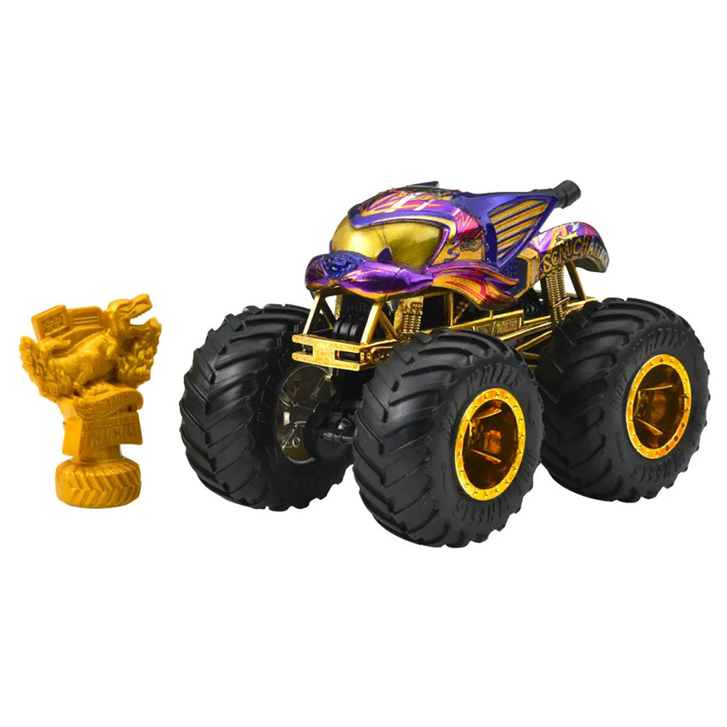 Hot Wheels Monster Trucks Trophy Champions Scratch Attack Vehicle