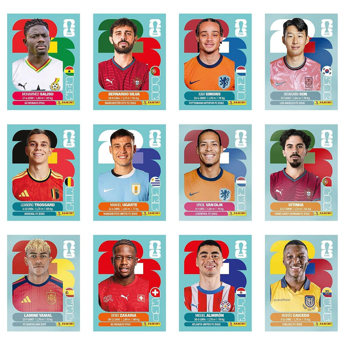 FIFA WORLD CUP 2026™ Official Sticker Collection Box of 8 Packets (Multi-set)