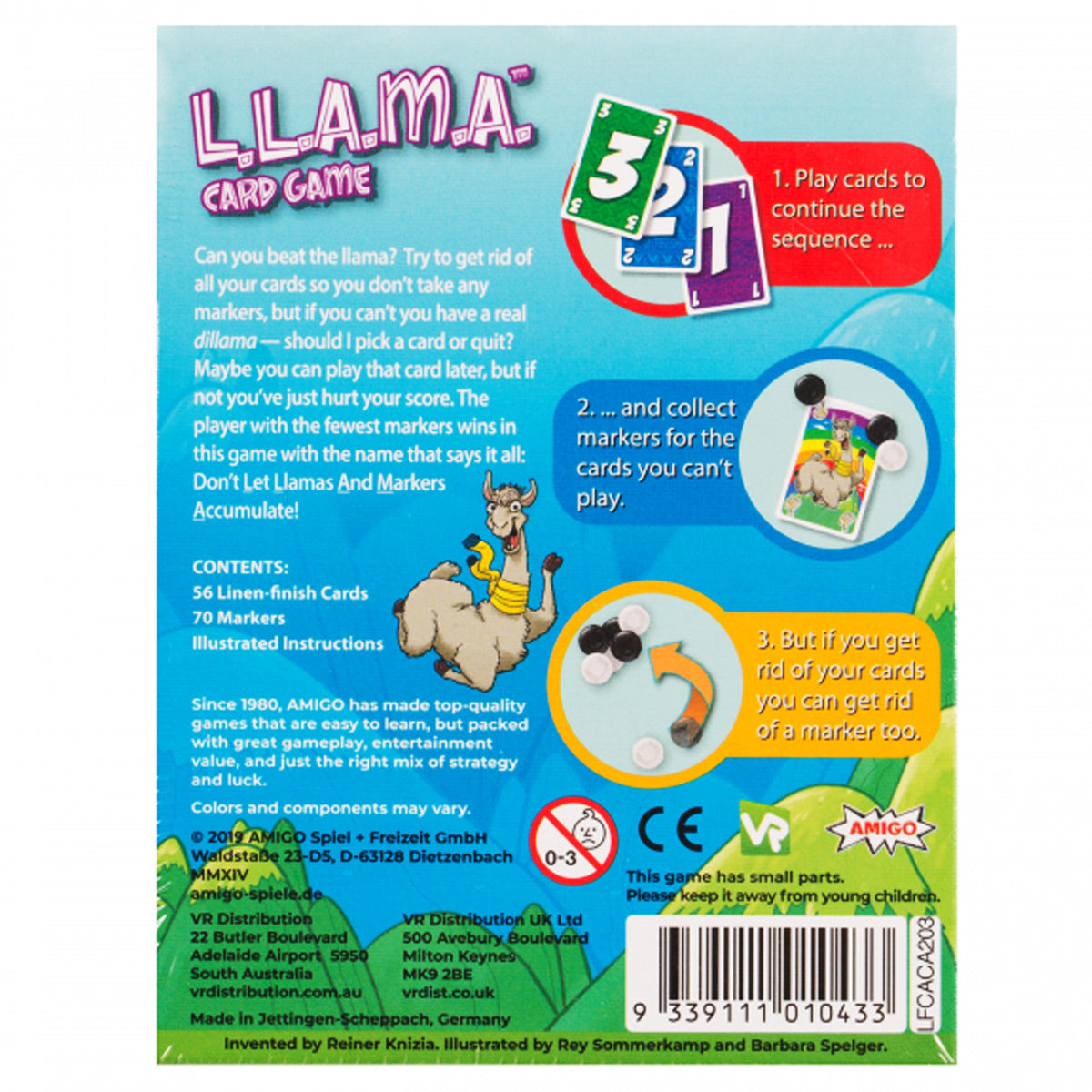 L.L.A.M.A card game box artwork AMIGO games