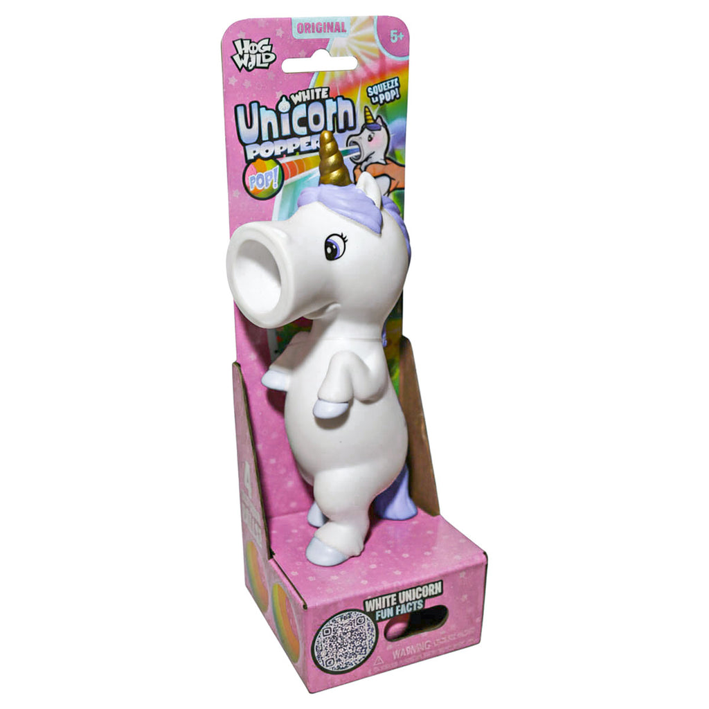 Unicorn White Squeeze Popper Toy
