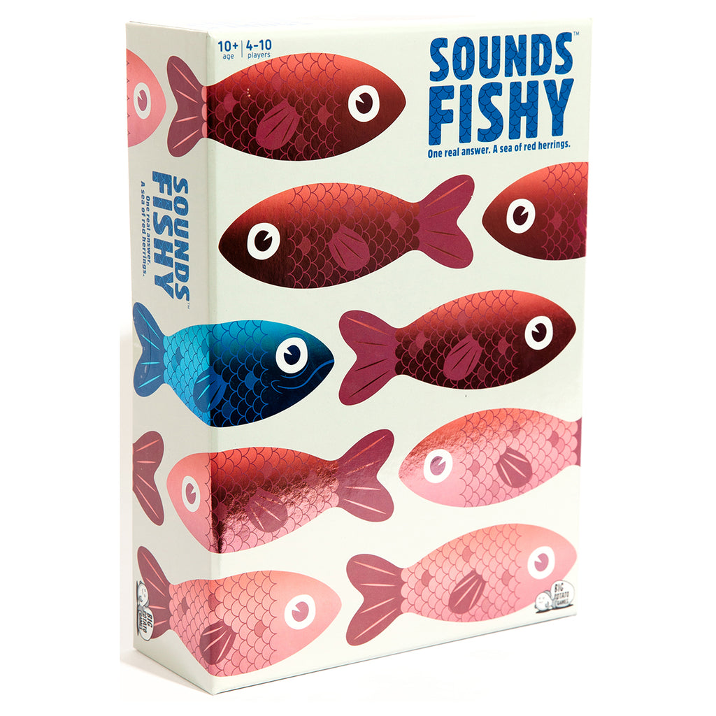Sounds Fishy party game box bluffing game UK