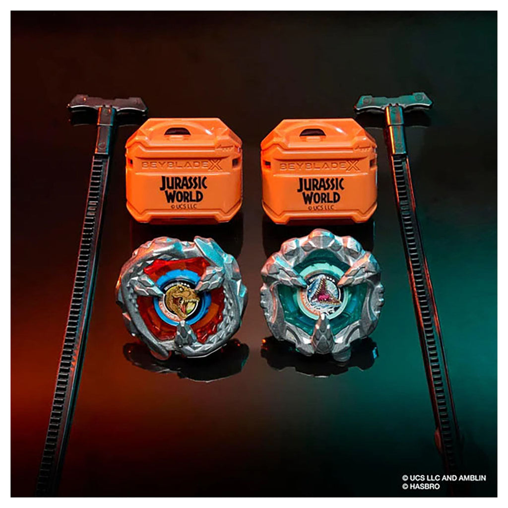 Beyblade X Jurassic World T.Rex vs Mosasaurus Set