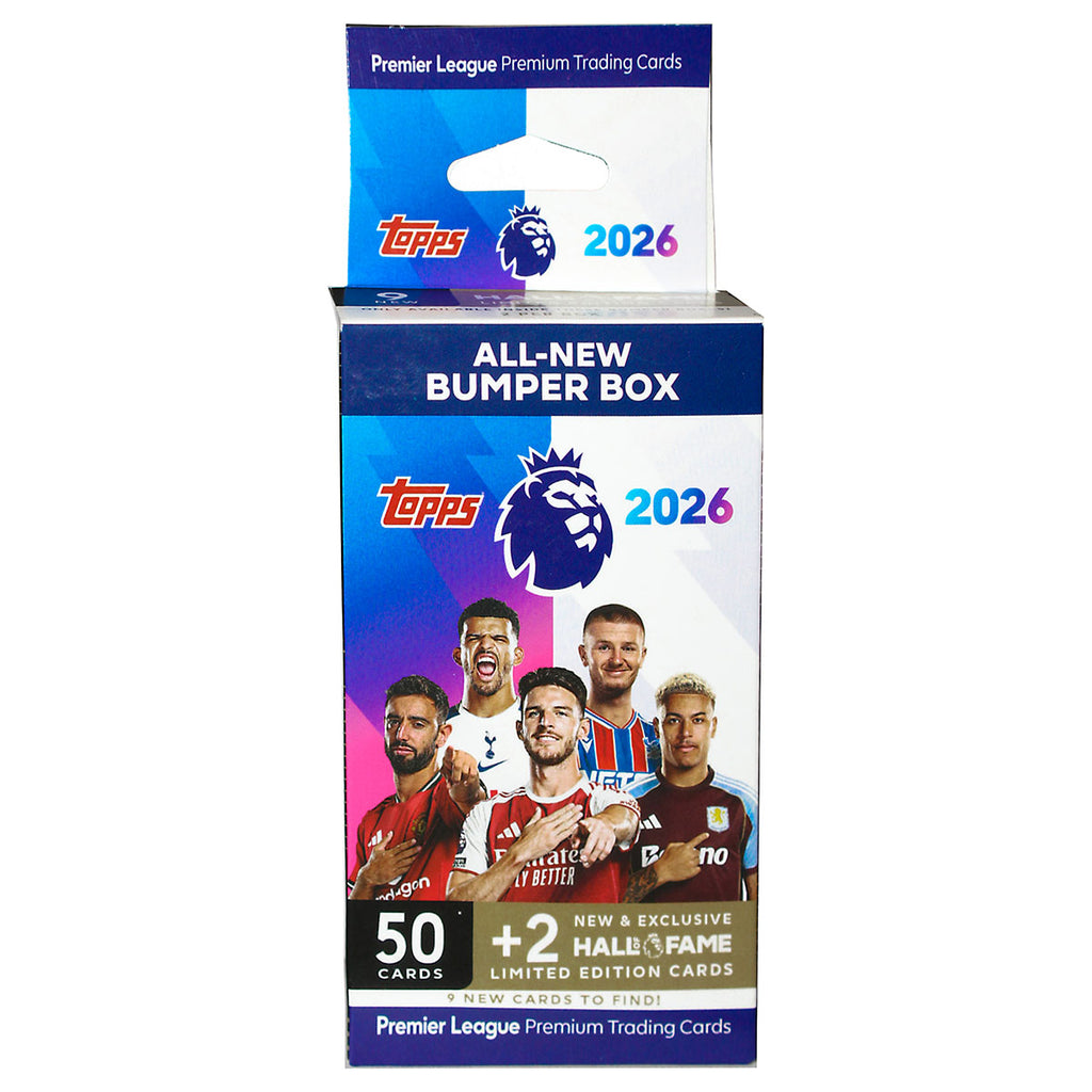 Topps Premier League 2026 Bumper Box packaging