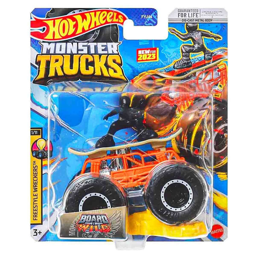 Hot Wheels Monster Trucks 2023: Freestyle Wreckers: Board to be Wild Vehicle