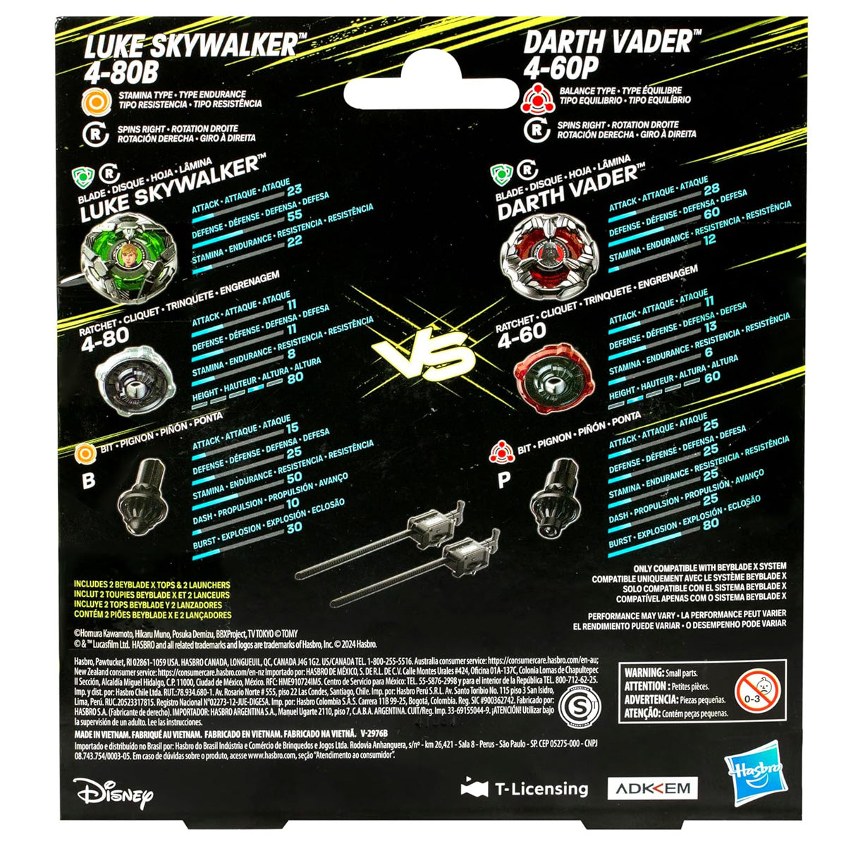 Beyblade X Star Wars Luke Skywalker Vs Darth Vader Set