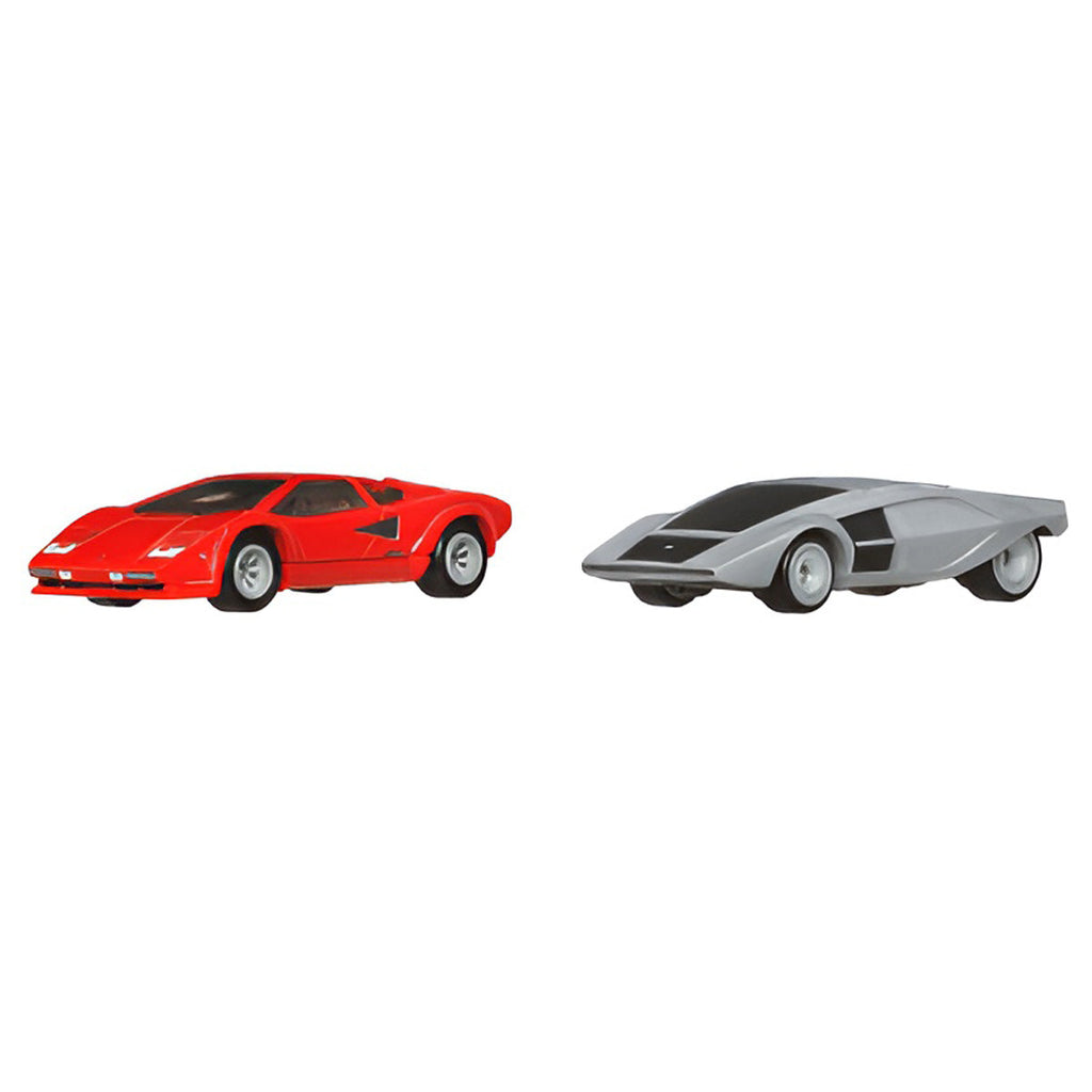 Hot Wheels Car Culture: Lamborghini Countach LP5000 QV & Lancia Stratos Zero 1:64 Cars (2 Pack)