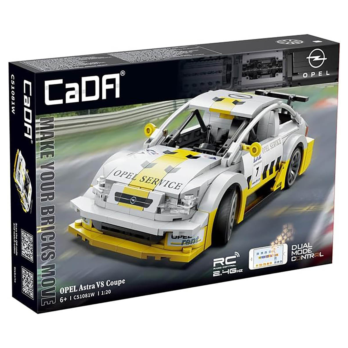 CaDA Bricks Opel Astra V8 Coupe RC Building Set