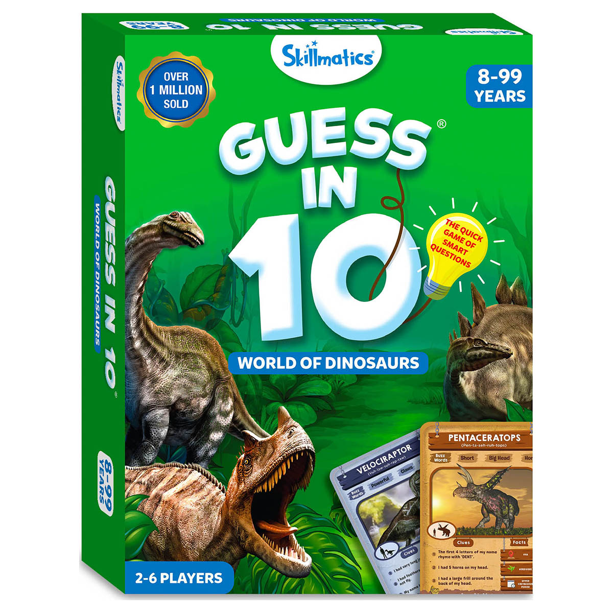 Skillmatics Guess in 10: Deadly Dinosaurs Card Game