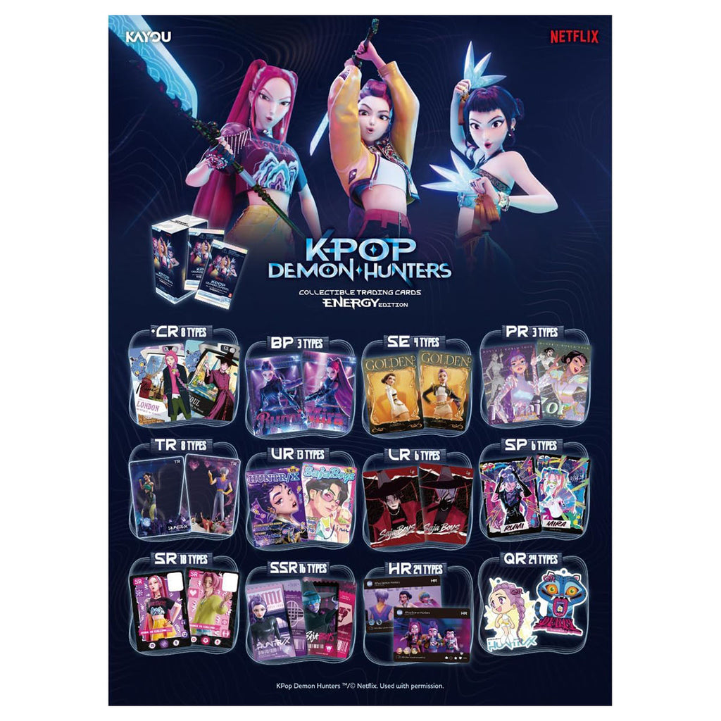 K-POP Demon Hunters Collectible Trading Cards Energy Edition Foil Series 1B Booster Box (12 Pack)