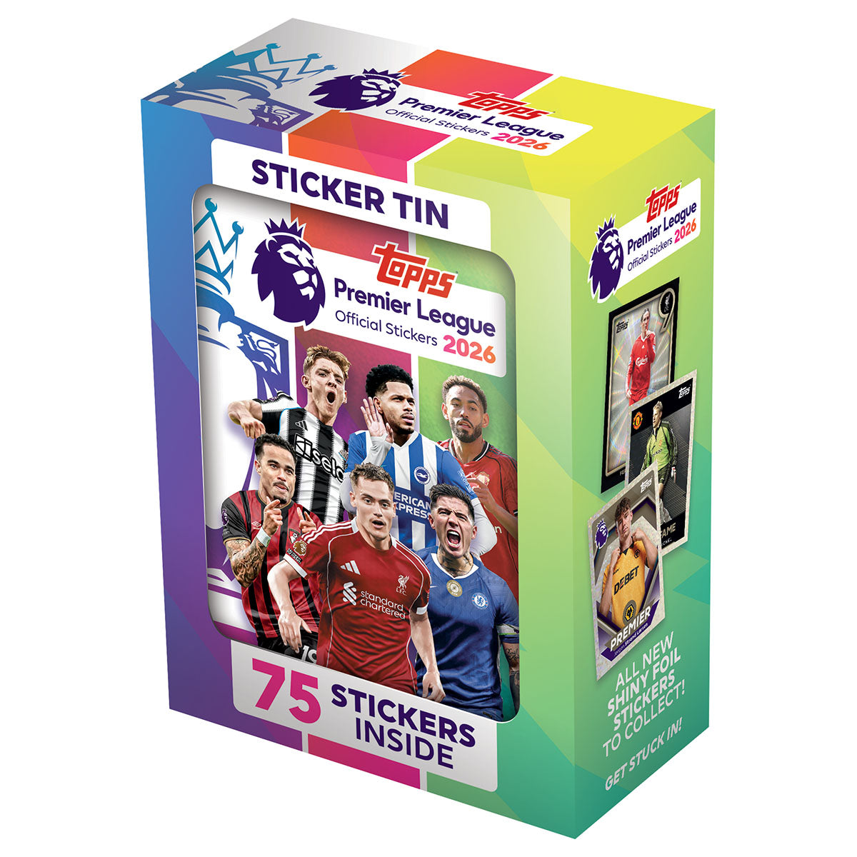 Topps Premier League 2026 stickers tin with packs