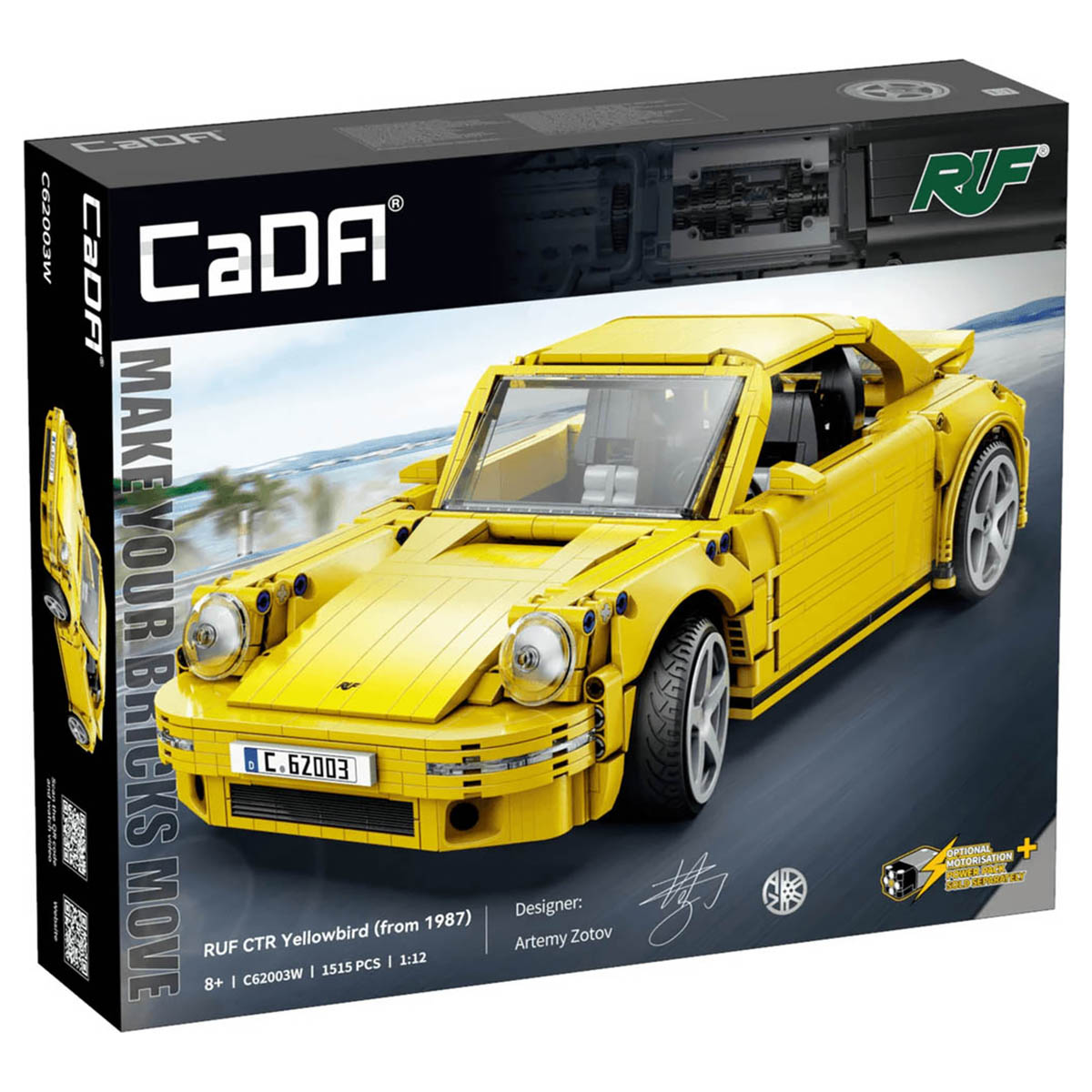 CaDA RUF CTR 2017 Yellowbird 1:12 Building Block Set (1515 Piece)