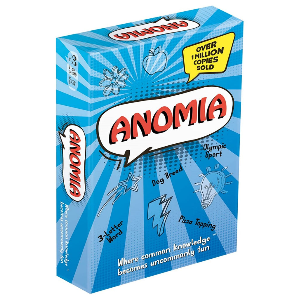 Anomia card game box party word game