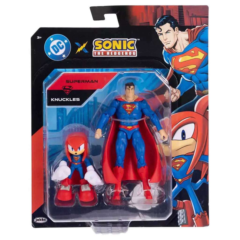 Knuckles & Superman Figures Set Sonic X DC