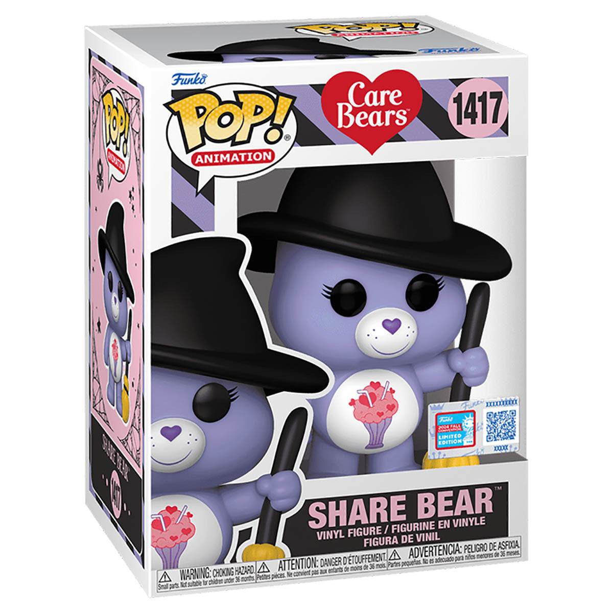 Funko POP! Animation: Care Bears: Share Bear (Witch) Vinyl Figure #1417 NYCC 2024 Limited Edition Shared Retailer Exclusive
