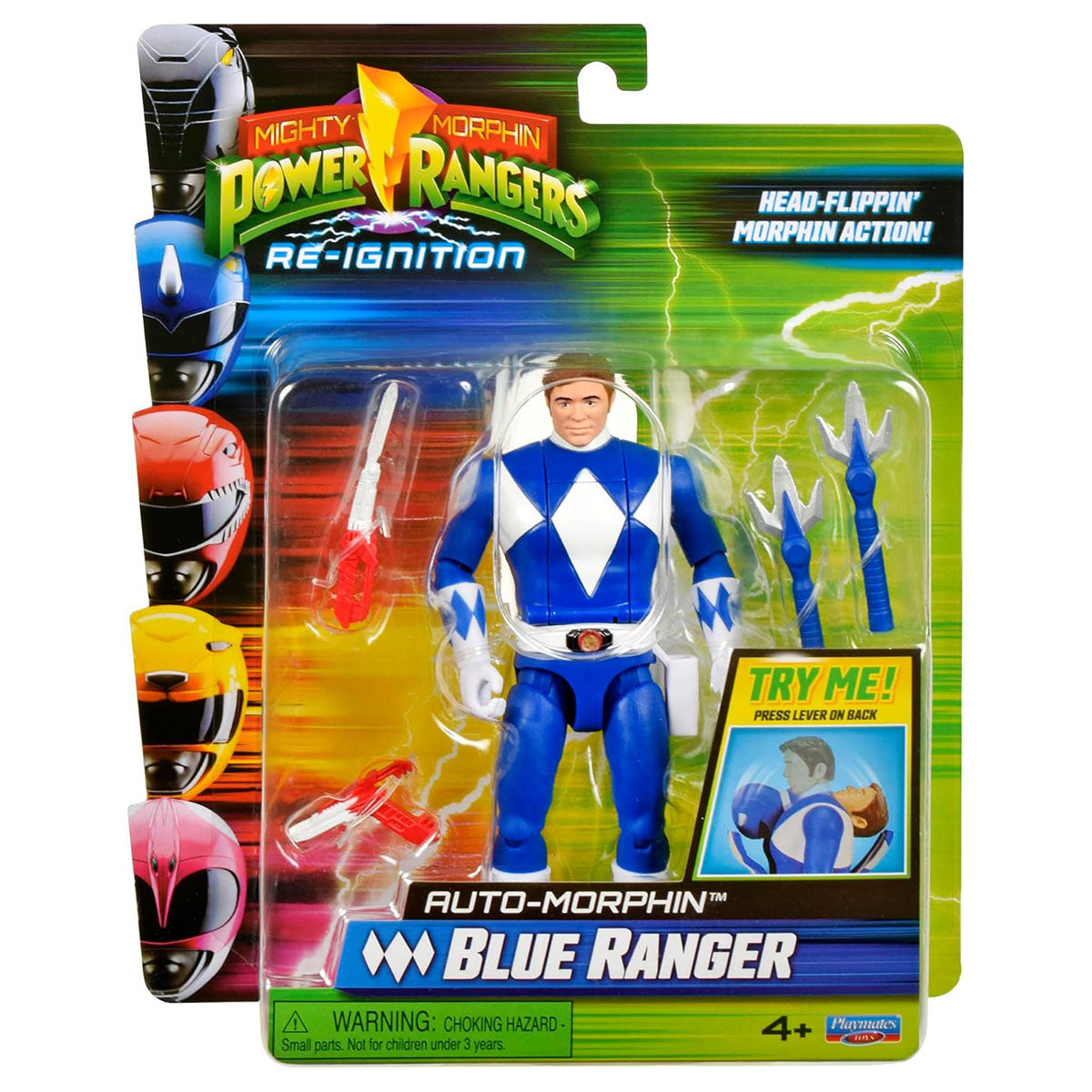 Mighty Morphin Power Rangers Re-Ignition: Auto Morphin Blue Ranger Figure 