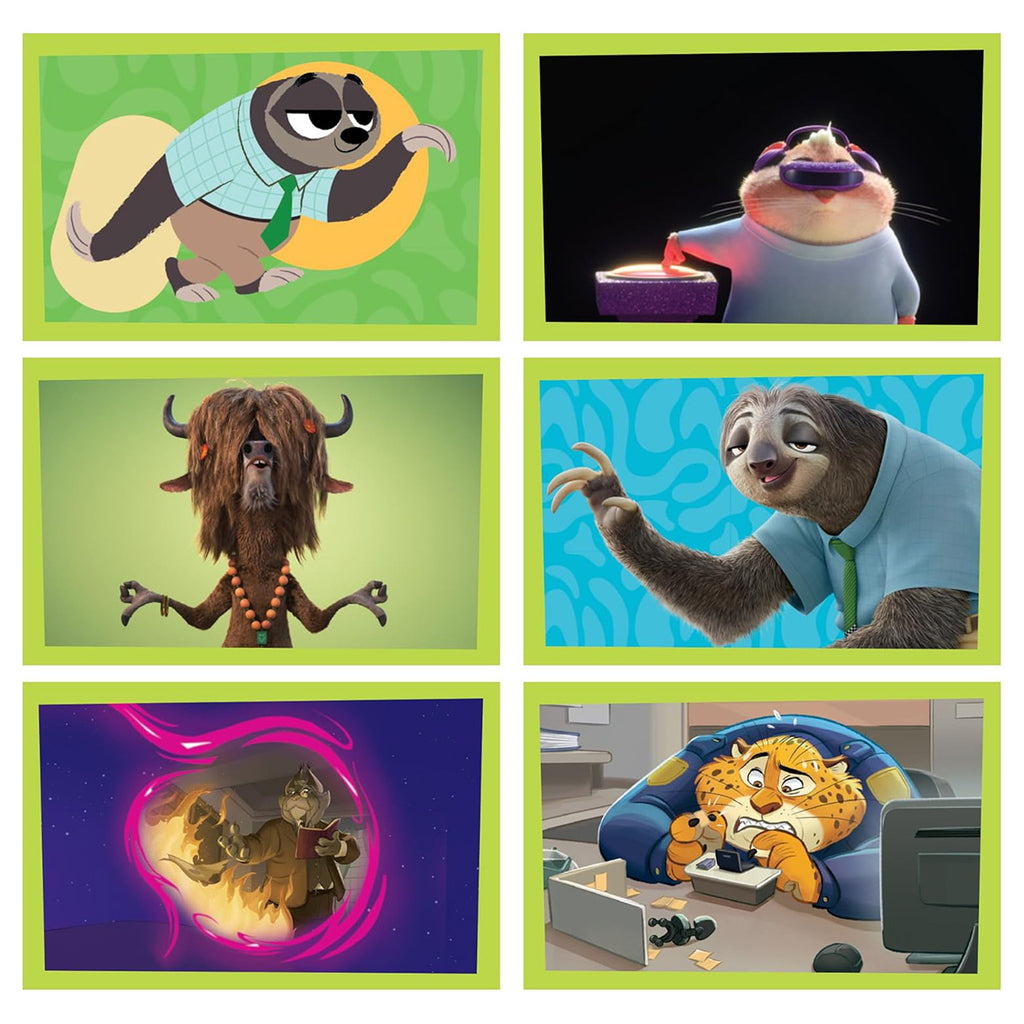 Disney character and foil stickers close-up