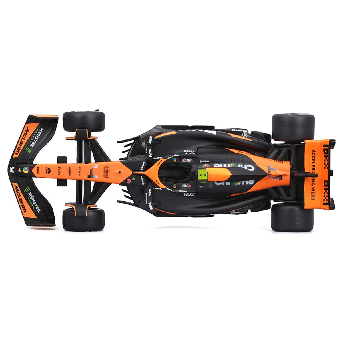 Bburago McLaren F1 MCL38 Miami Grand Prix 2024 Lando Norris 1:43 Race Car