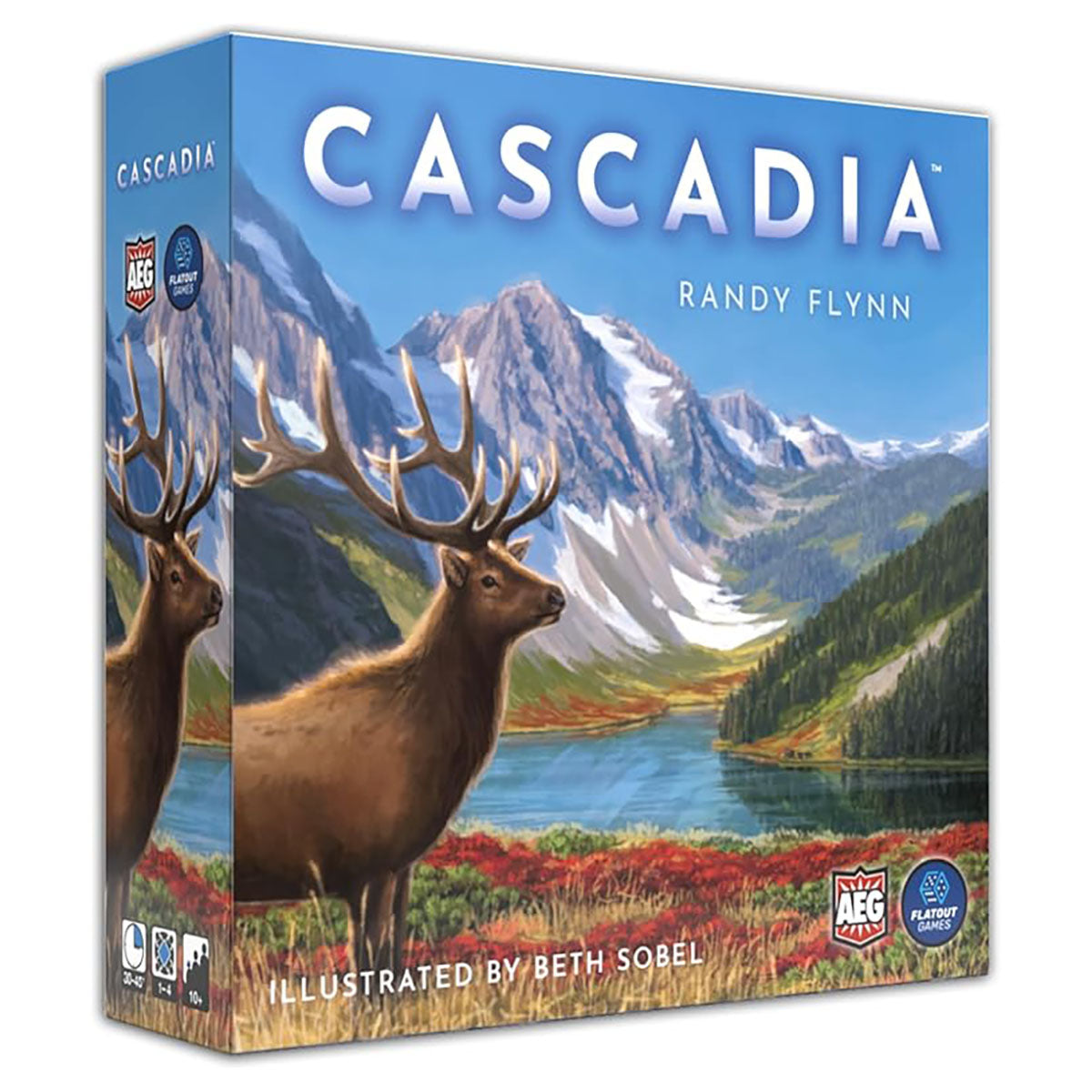 Cascadia board game box Flatout Games