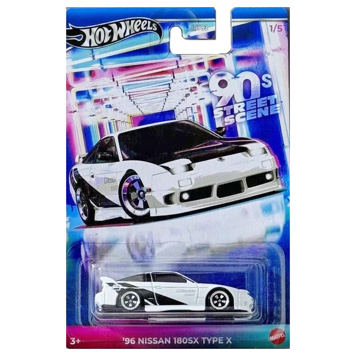 Hot Wheels 90's Street Scene '96 Nissan 180SX TYPE X 1:64 Car (1/5)