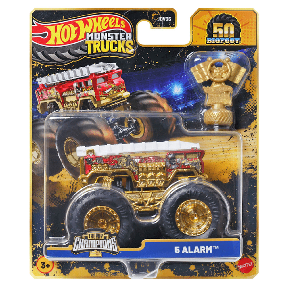 Hot Wheels Monster Trucks Trophy Champions 5 Alarm Vehicle