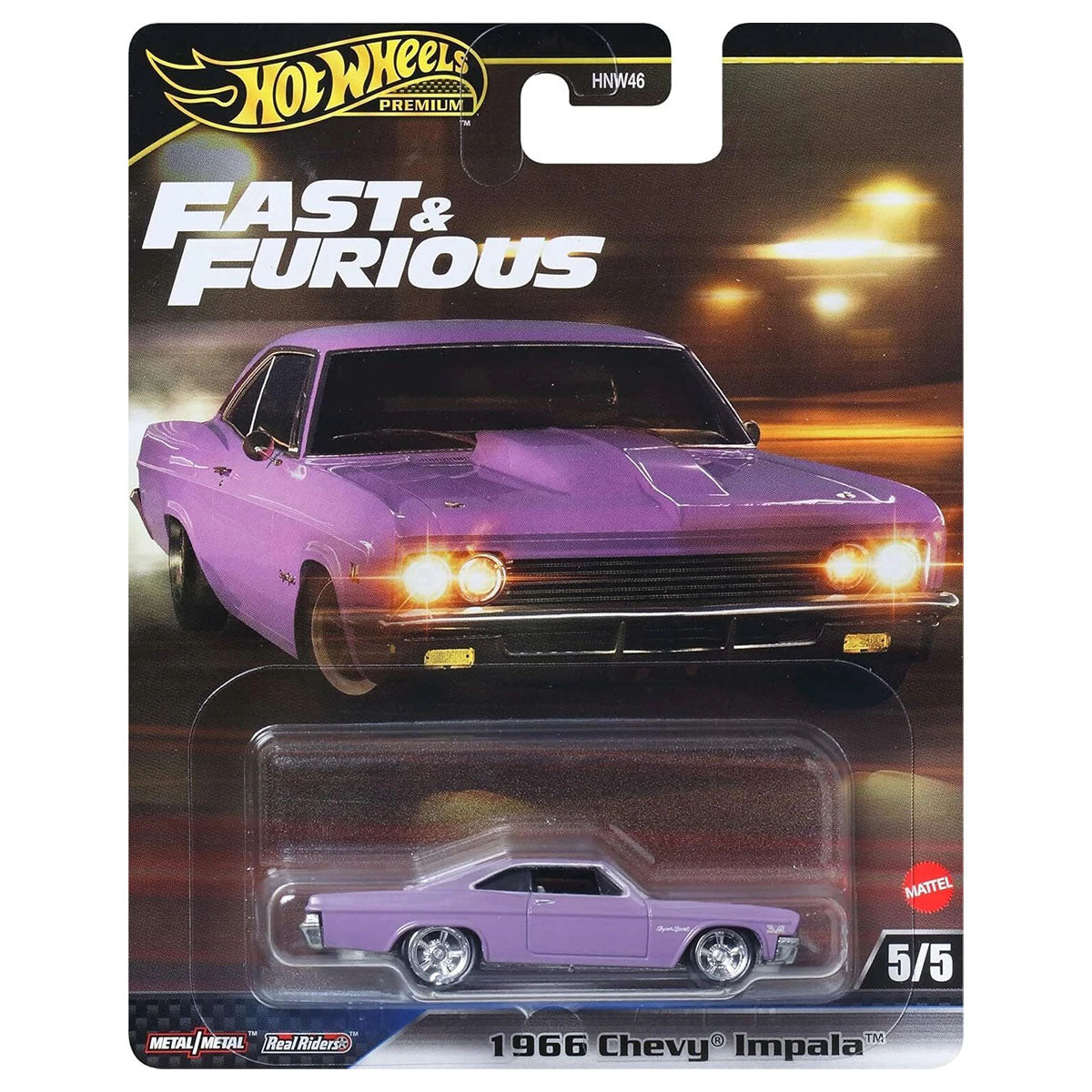 Hot Wheels Premier Fast & Furious: 1966 Chevy Impala 1:64 Scale Car (5/5)