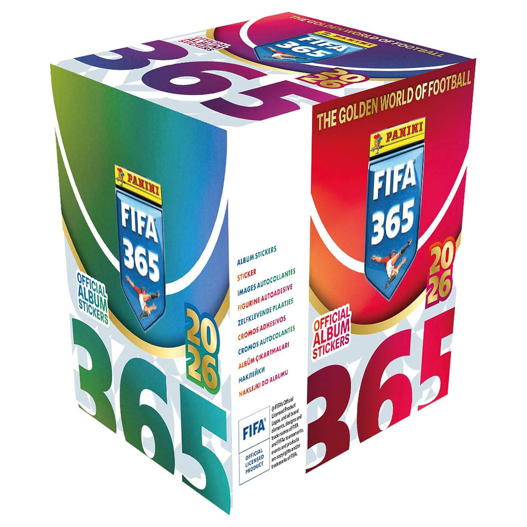 Panini football sticker packs display
