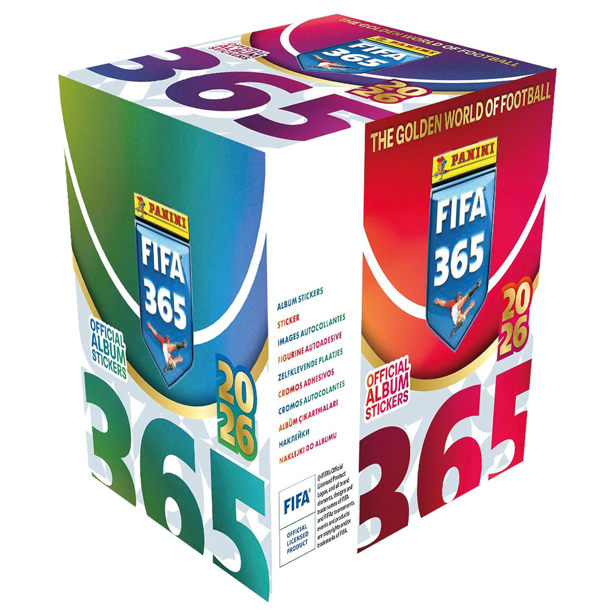 Panini football sticker packs display