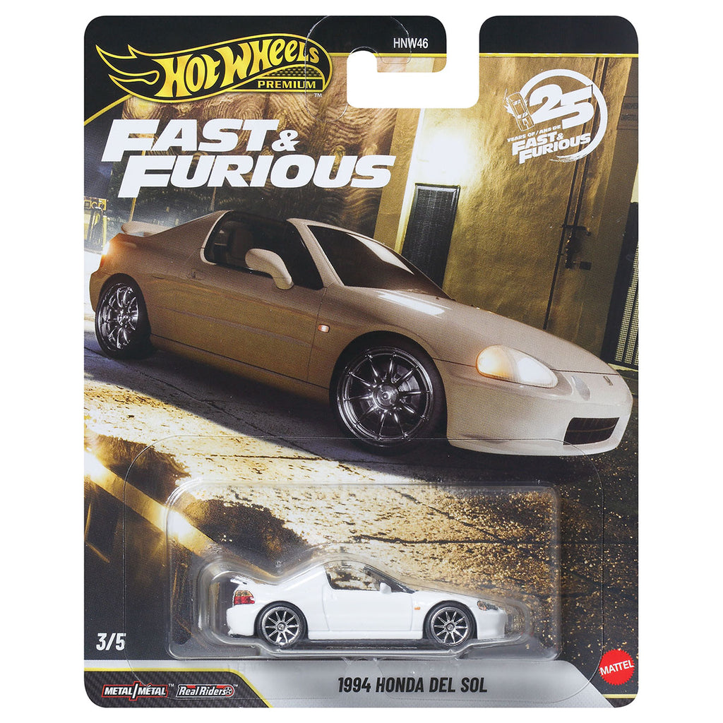 ​1994 Honda Del Sol Hot Wheels Premium Fast & Furious Diecast Vehicle