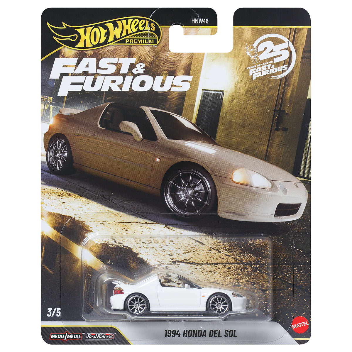 ​1994 Honda Del Sol Hot Wheels Premium Fast & Furious Diecast Vehicle
