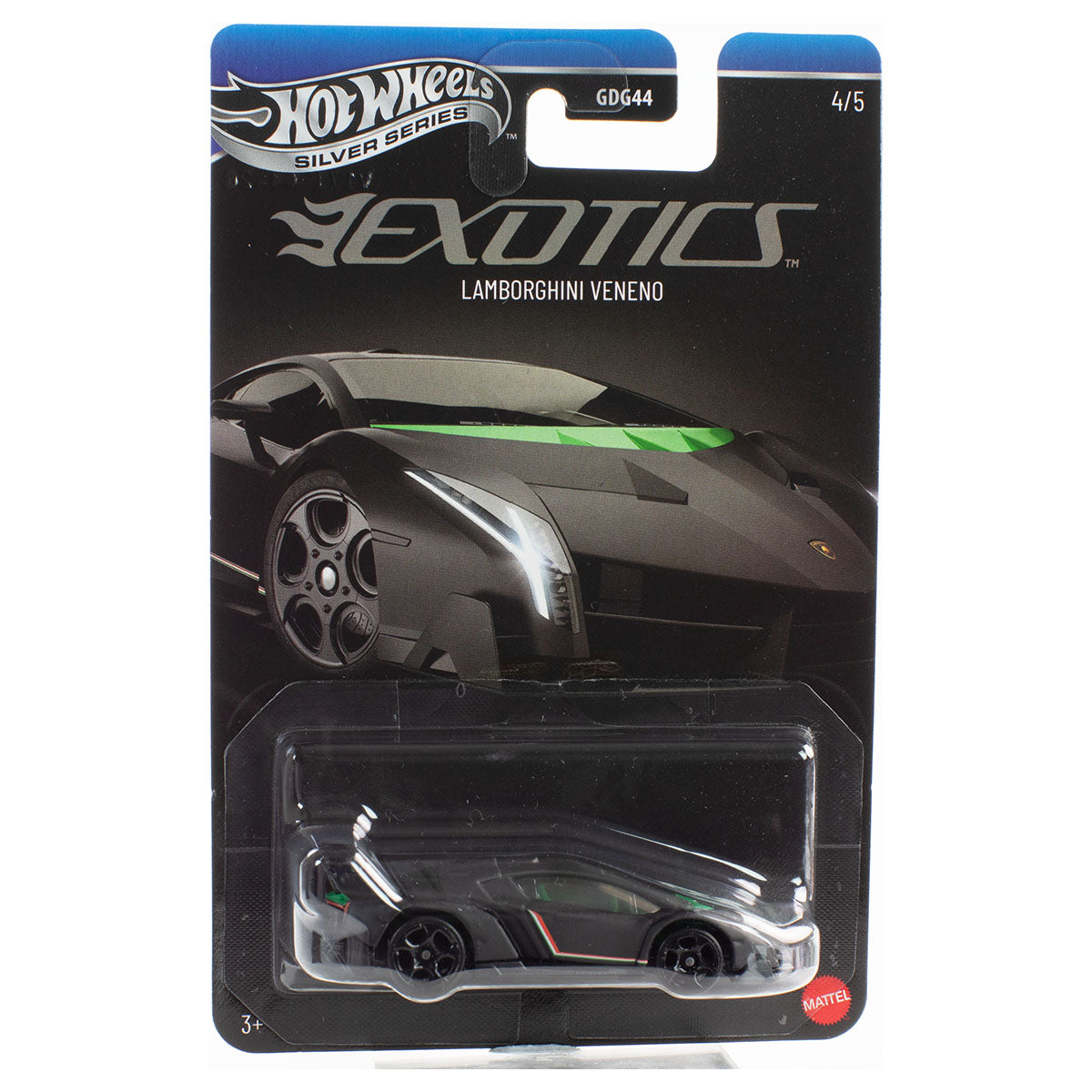 Hot Wheels Silver Series Exotics Lamborghini Veneno Die-Cast Car 4/5