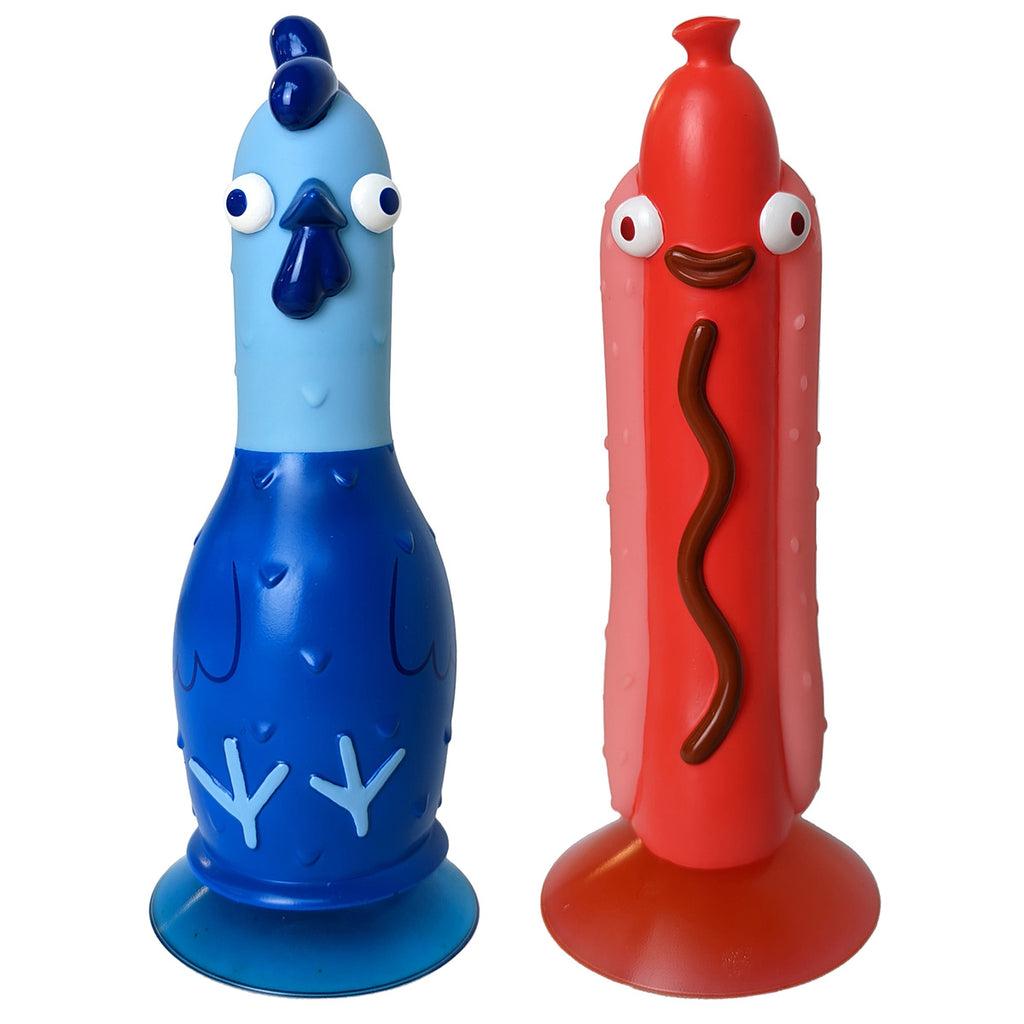 Chicken vs Hotdog board game components