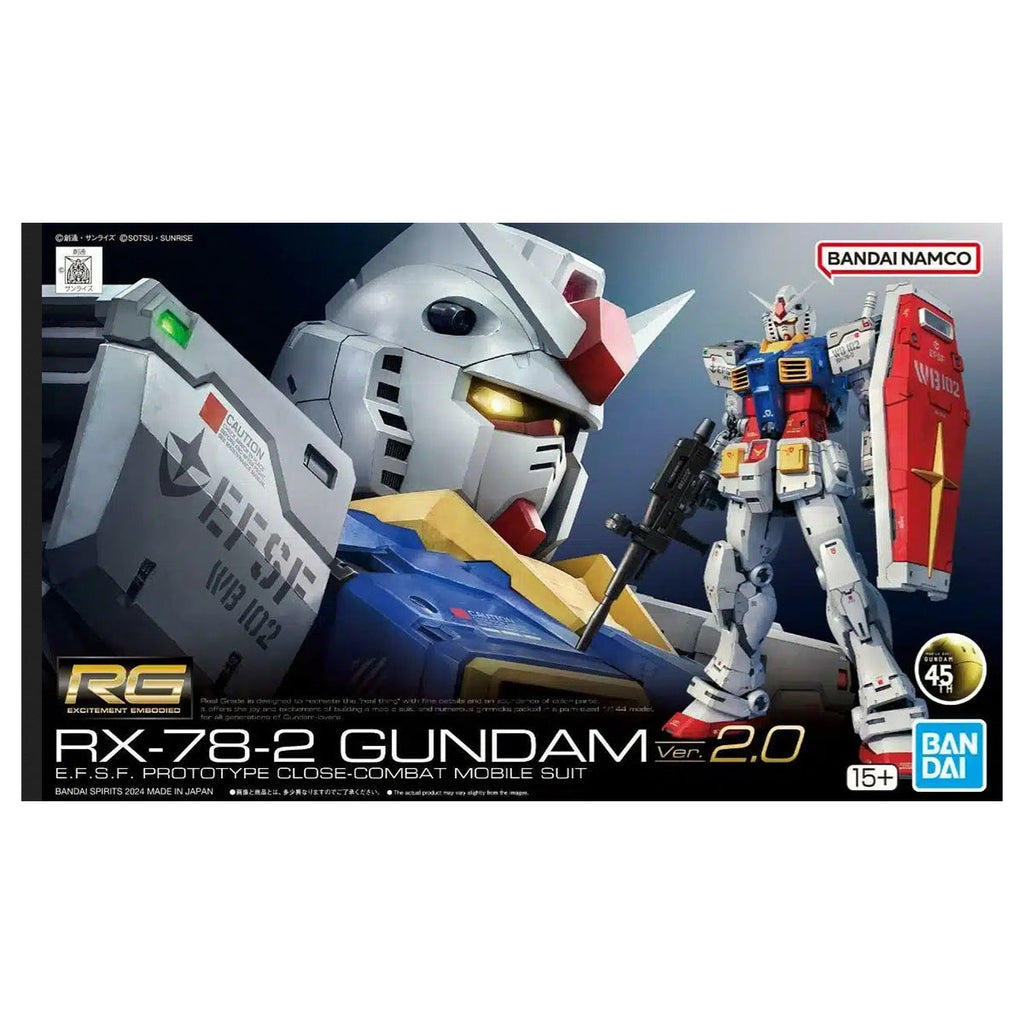 RG RX-78-2 Gundam v2.0 EFSF Prototype Close Combat Mobile Suit Figure