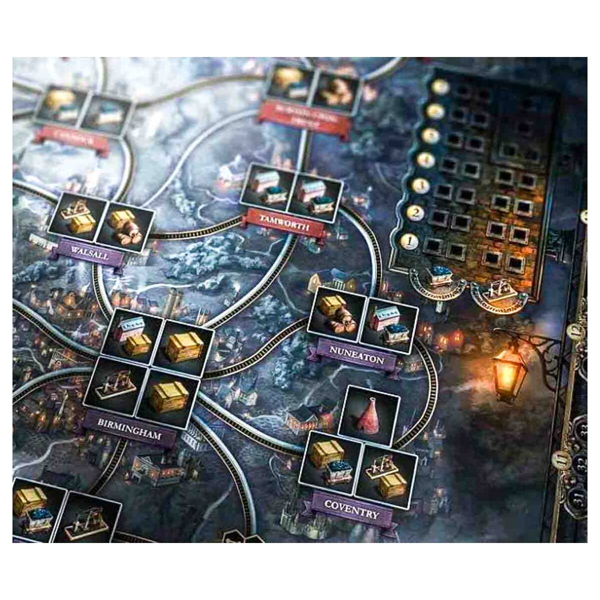 Brass Birmingham competitive economic euro game in play