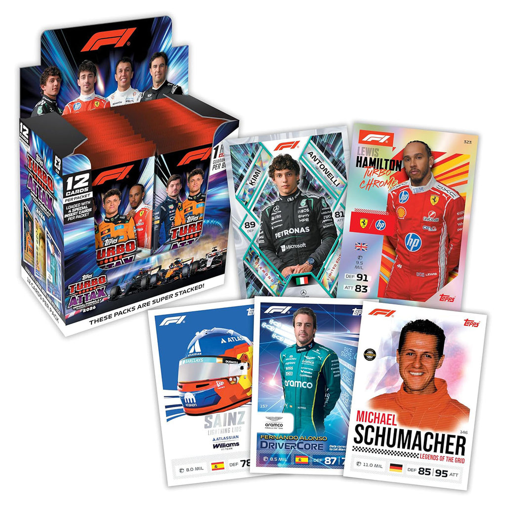 Topps Turbo Attax Formula 1 2026 Trading Card Game 24 Pack Box