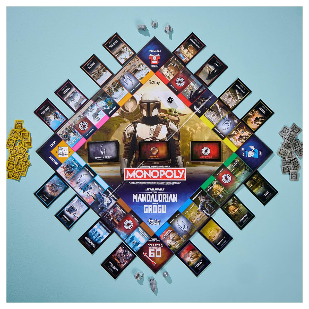 Monopoly Board Game Star Wars: The Mandalorian and Grogu Edition