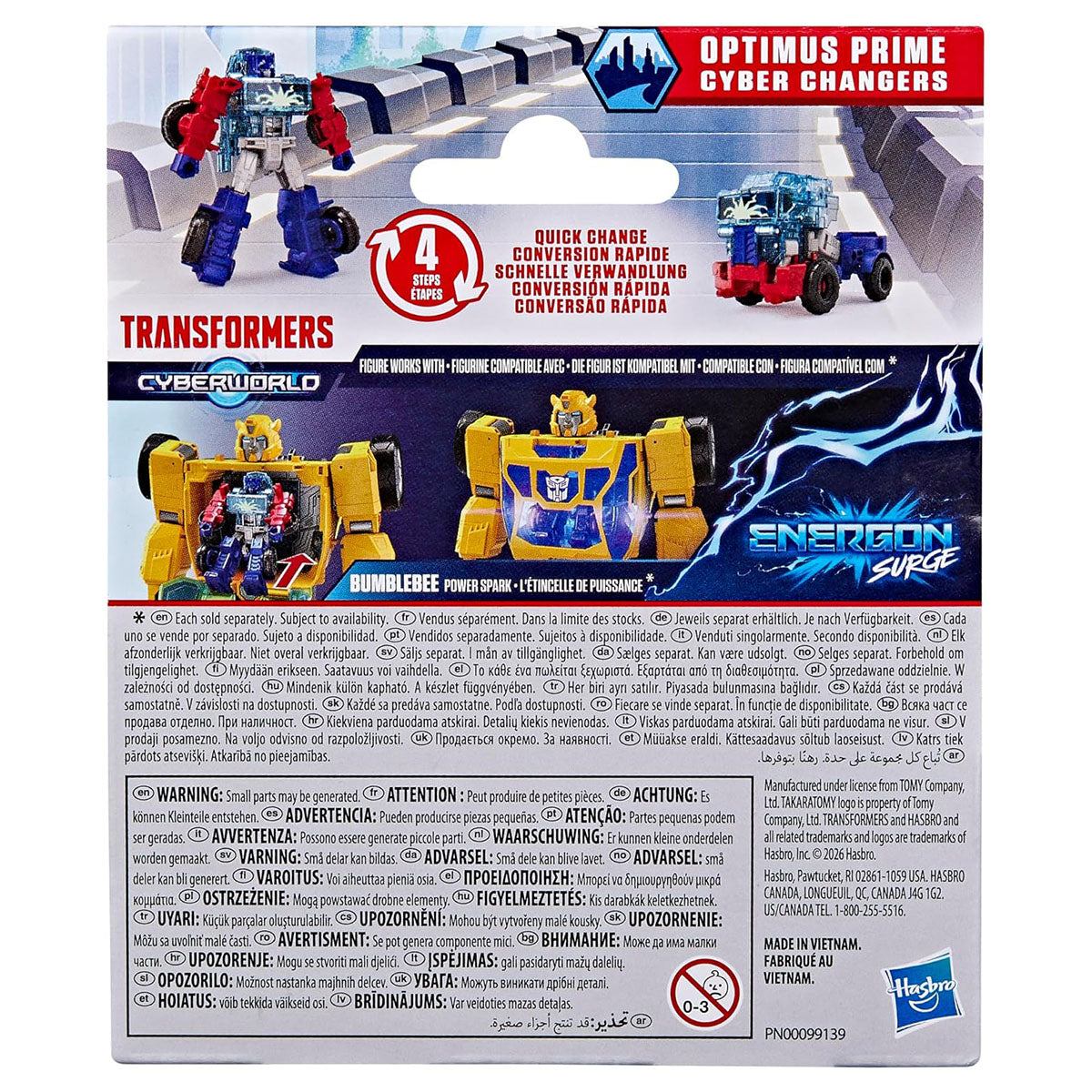 Transformers Cyberworld Optimus Prime Cyber Changers Energon Surge Action Figure