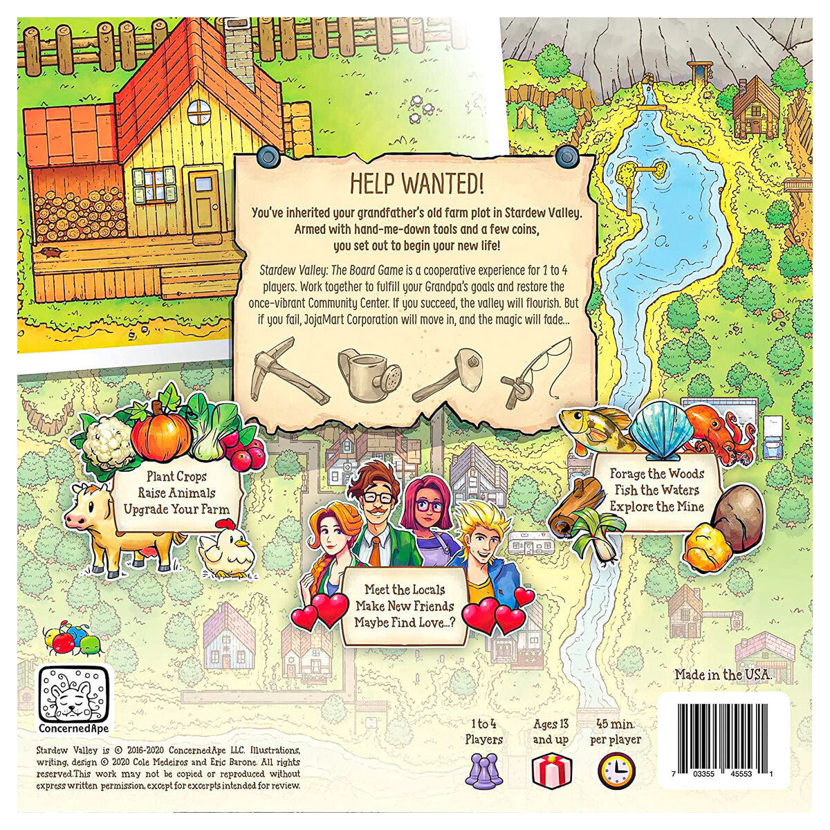 Stardew Valley: The Board Game box back