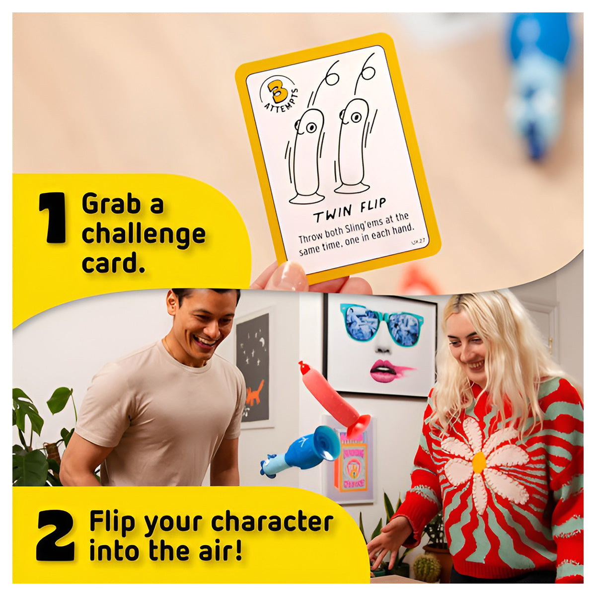 Chicken vs Hotdog board game challenge cards