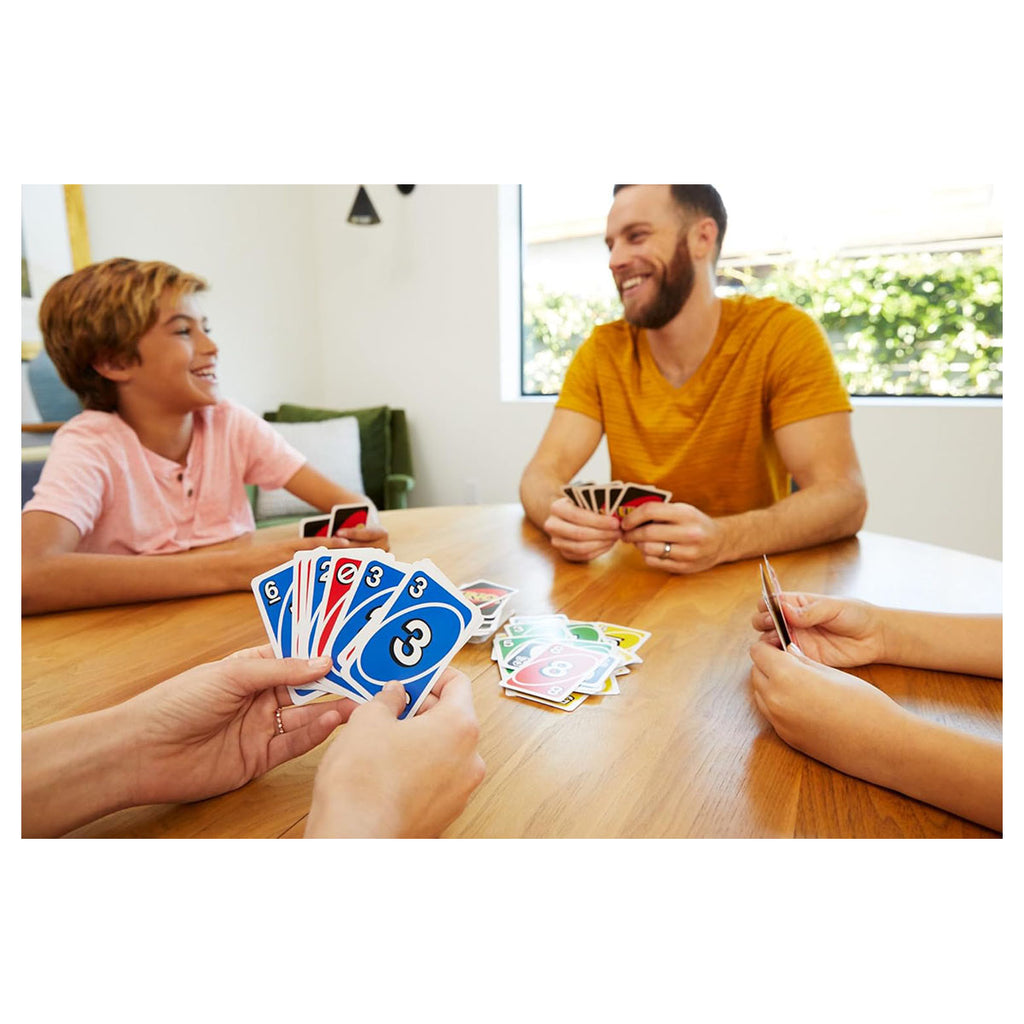 UNO reverse skip draw cards gameplay close up