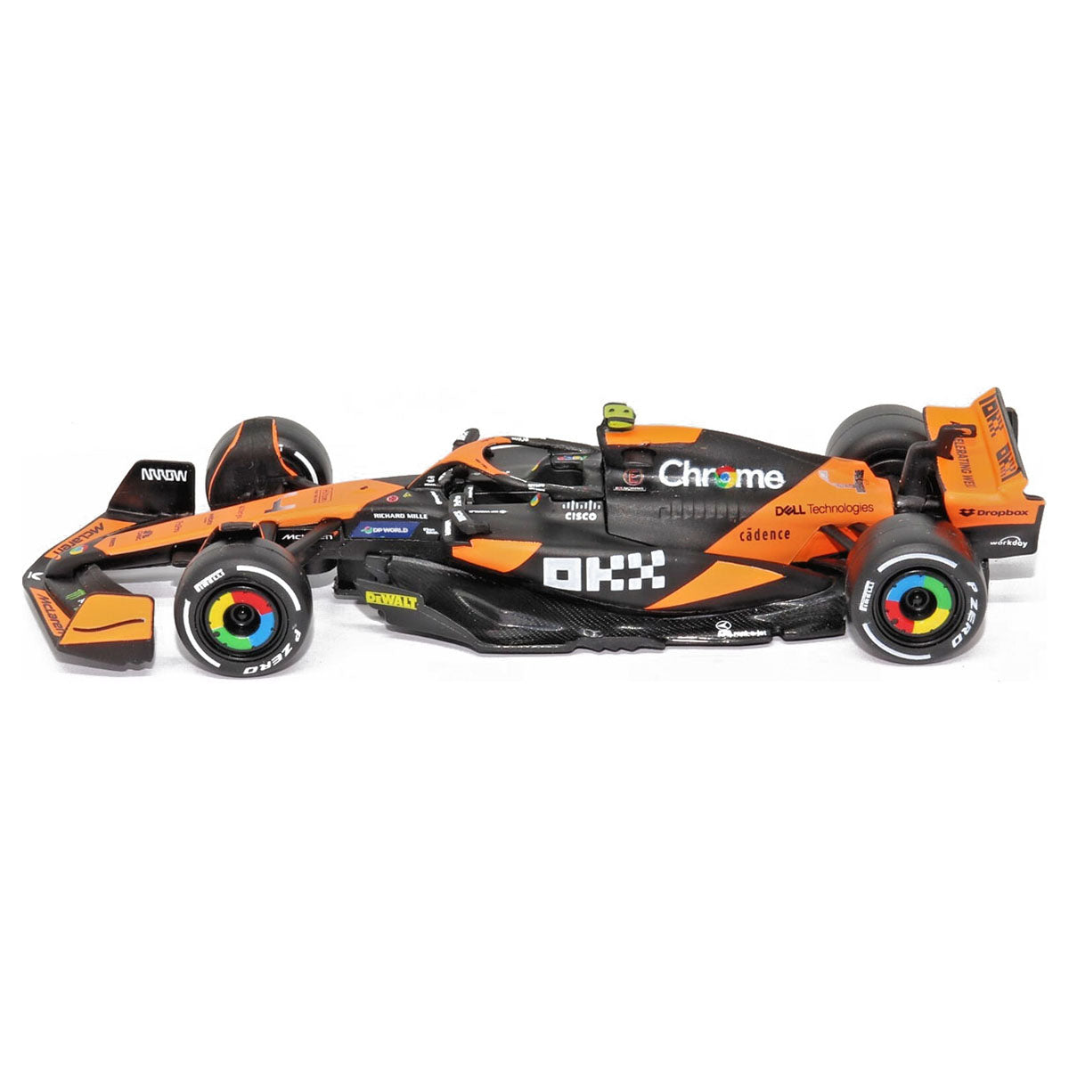 Bburago McLaren F1 MCL38 Miami Grand Prix 2024 Lando Norris 1:43 Race Car