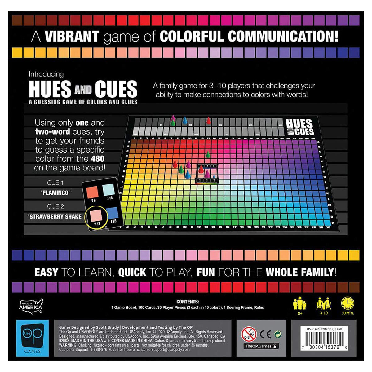 Hues and Cues board game box