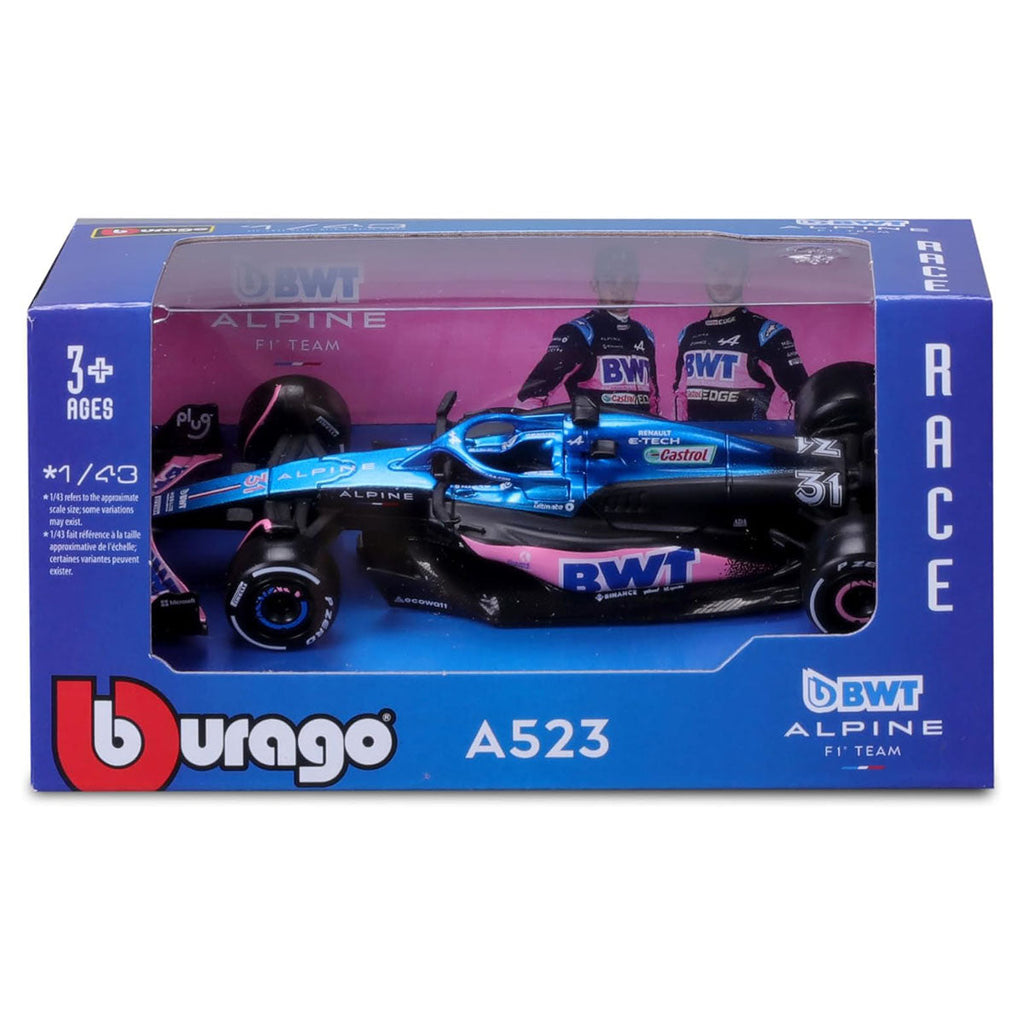 Bburago Alpine F1 A523 2023 Esteban Ocon 1:43 Race Car