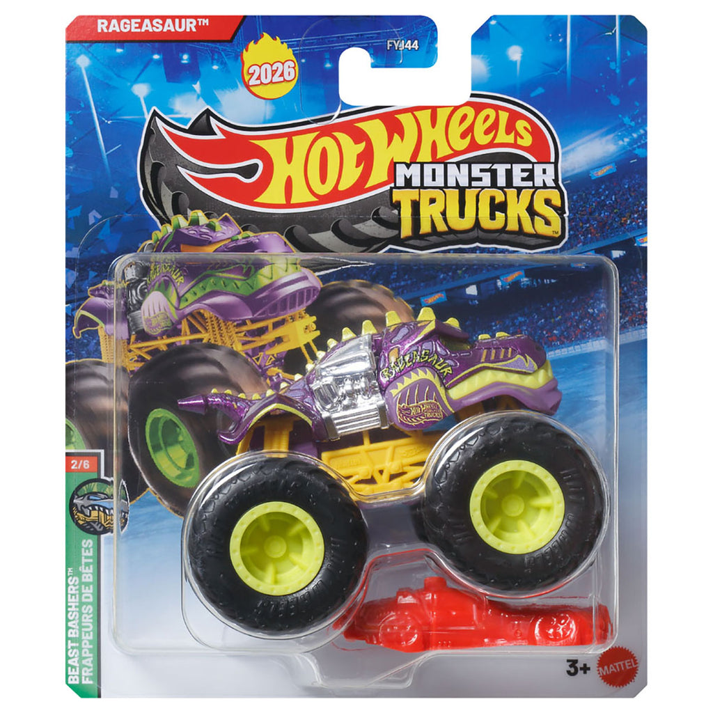 Hot Wheels Monster Trucks Beast Bashers Rageasaur Truck 2/6