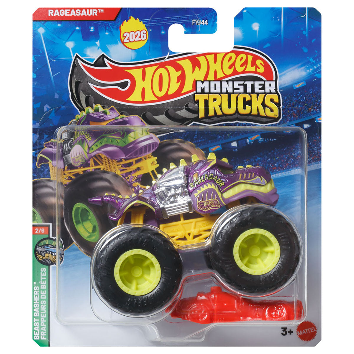 Hot Wheels Monster Trucks Beast Bashers Rageasaur Truck 2/6